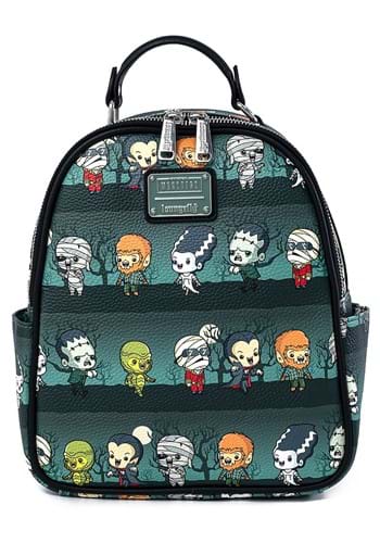 Loungefly Universal Monsters Chibi AOP Mini Backpack