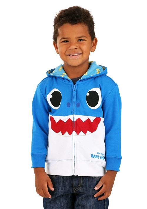 Toddler Blue Baby Shark Costume Hoodie