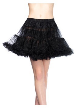 Women's Plus Size Black Tulle Petticoat