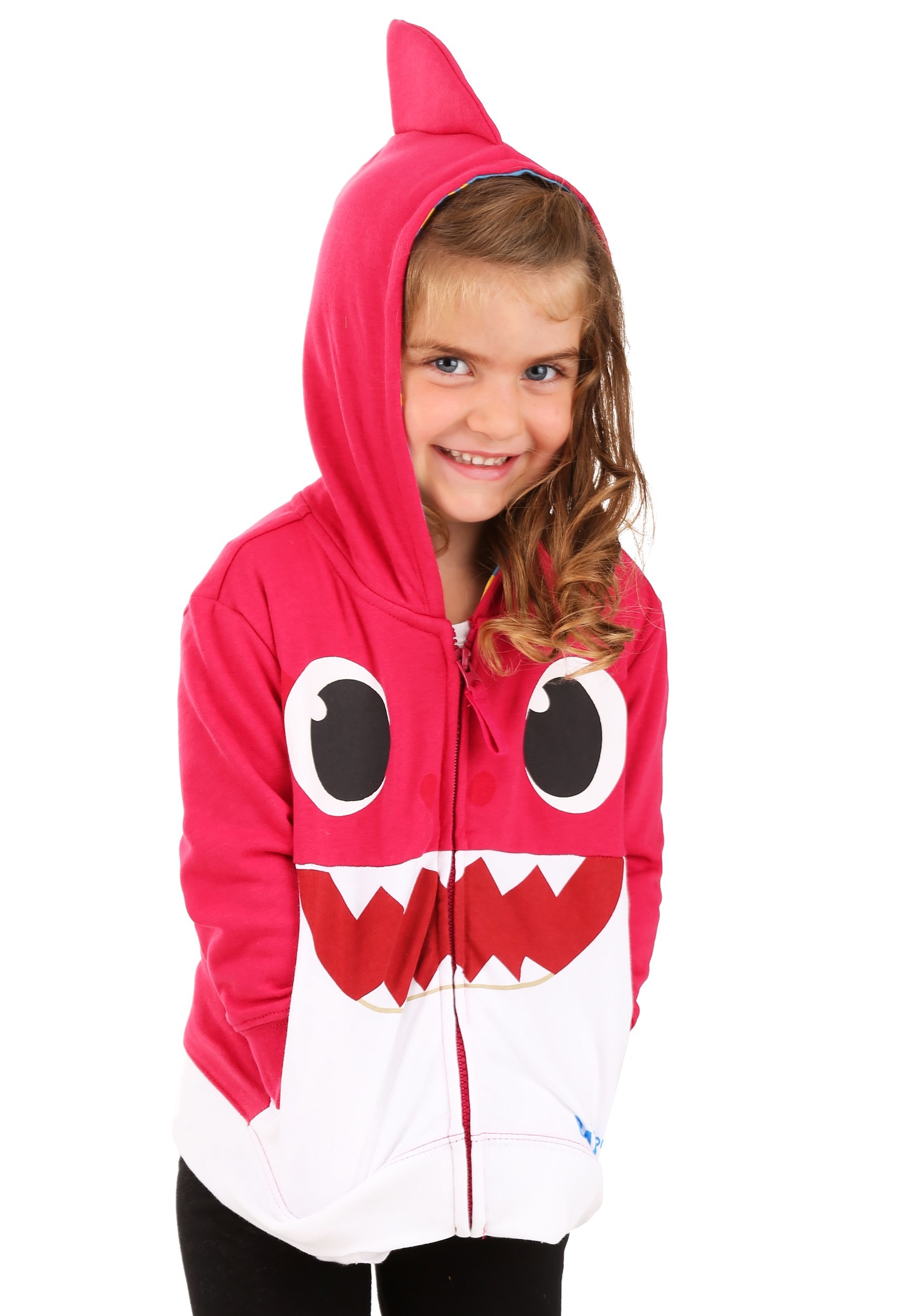 Pink Baby Shark Toddler Costume Hoodie