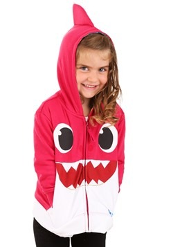 Toddler Pink Baby Shark Costume Hoodie-update