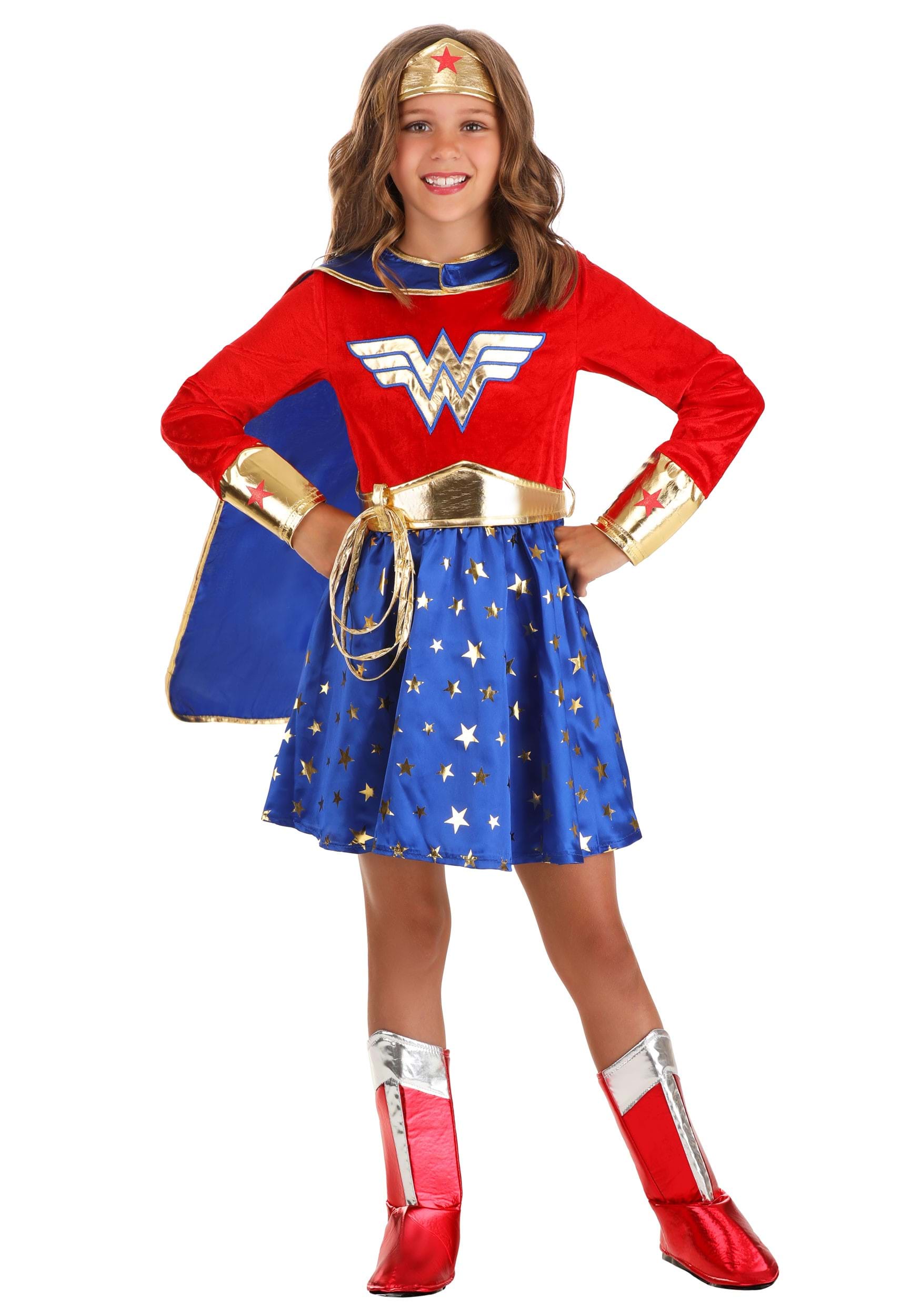 Wonder Woman Girls Long Sleeve Dress Costume