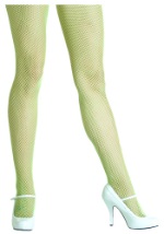 Women's Neon Green Fishnet Tights