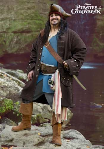 Authentic Captain Jack Sparrow Costume for Plus Size Men-2