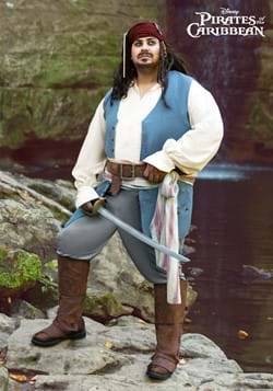 Plus Adult Captain Jack Sparrow Costume-2