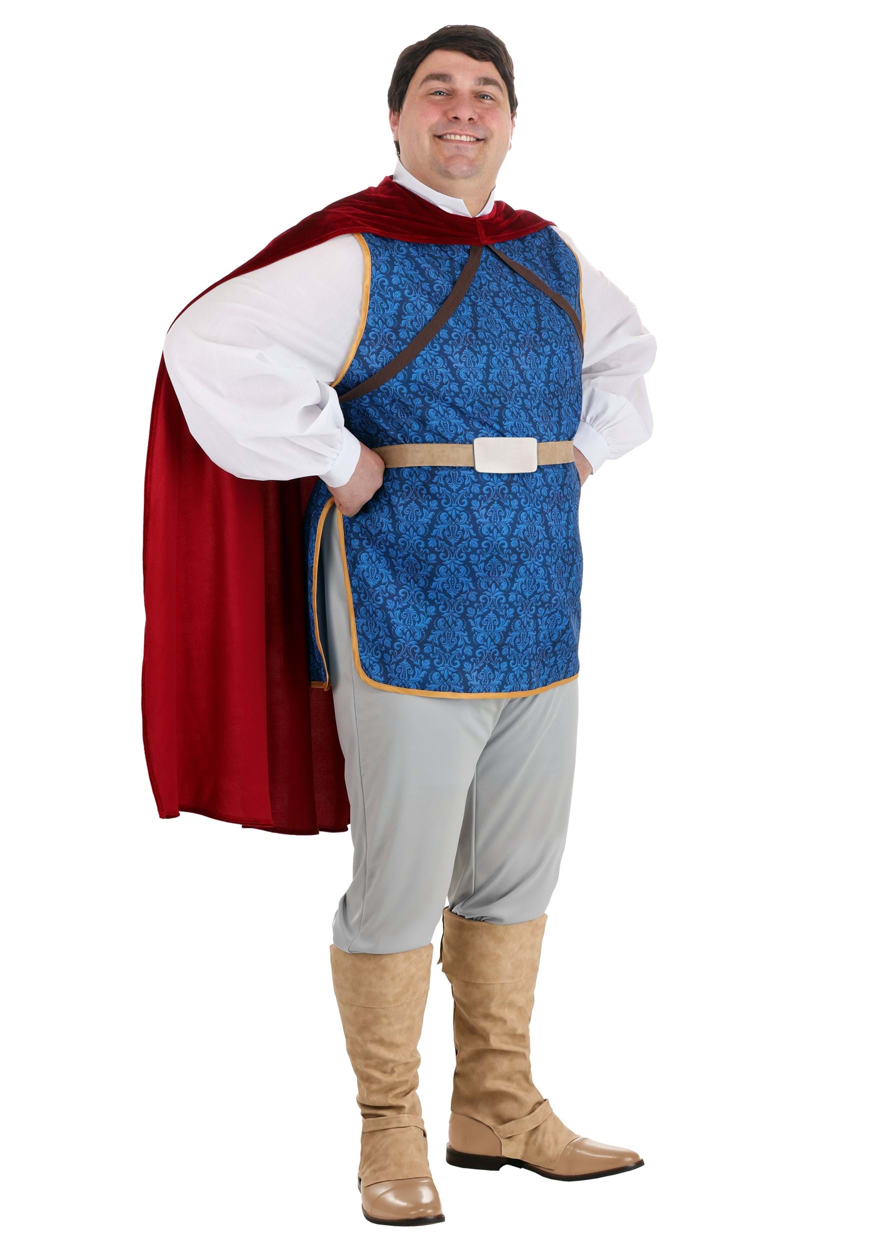 Photos - Fancy Dress Prince FUN Costumes Plus Size Men's Disney Snow White  Costume Brown/Bl 