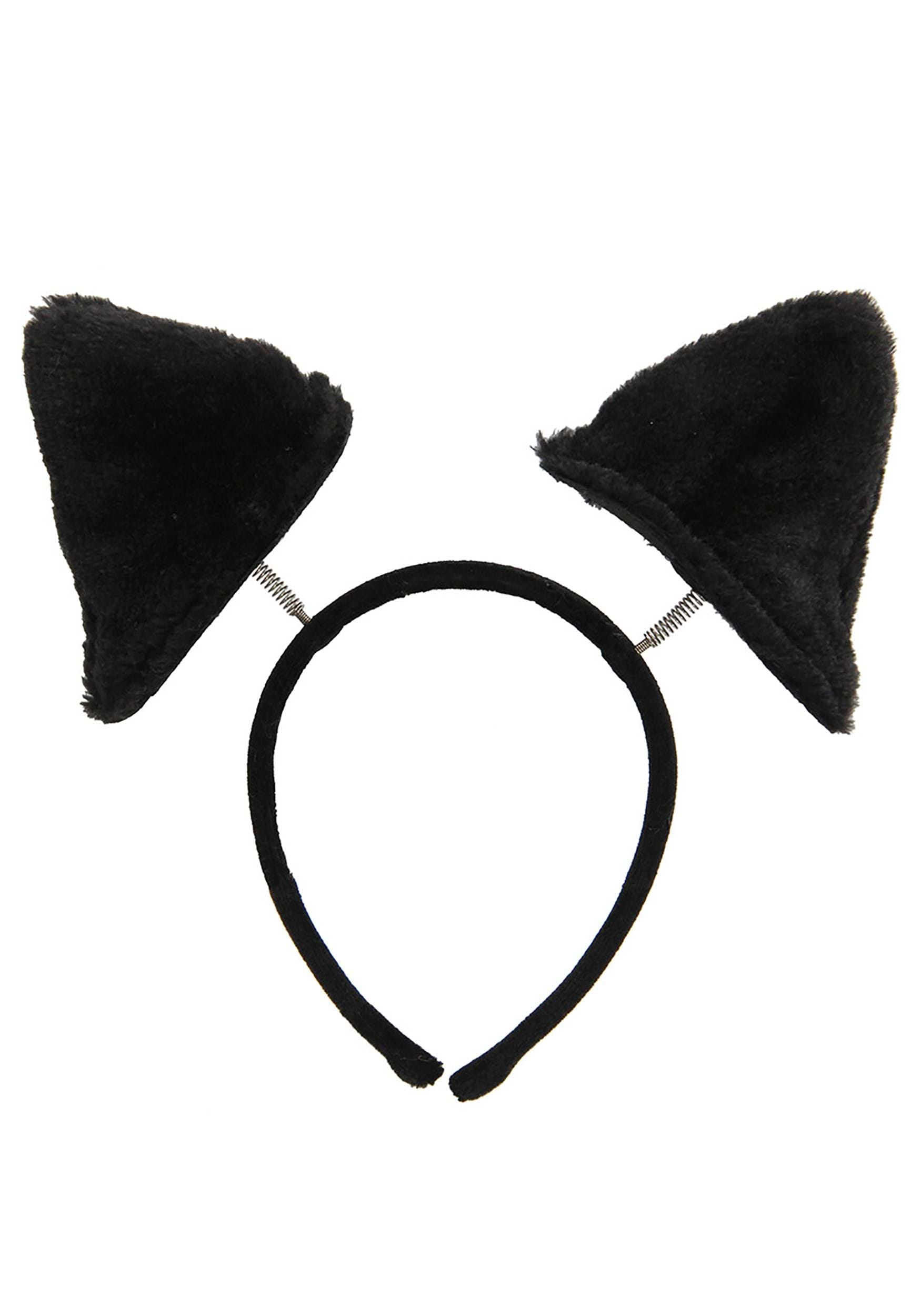 Soft Springy Cat Ears Plush Headband