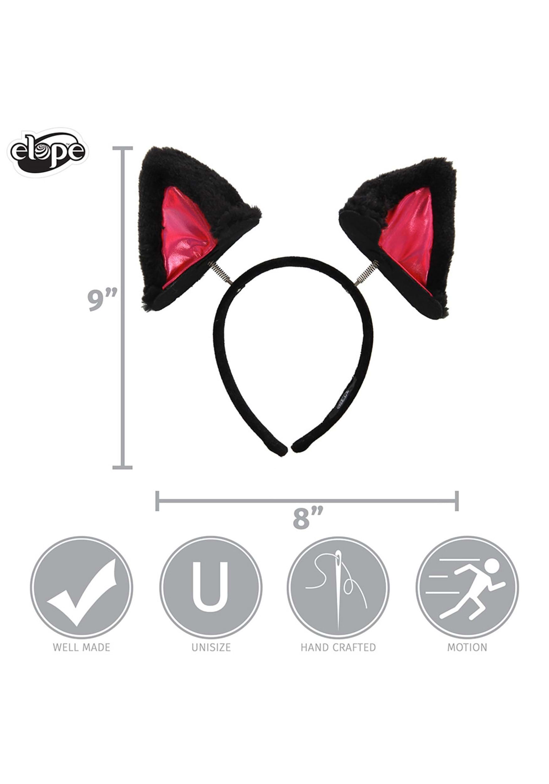Soft Springy Cat Ears Plush Headband