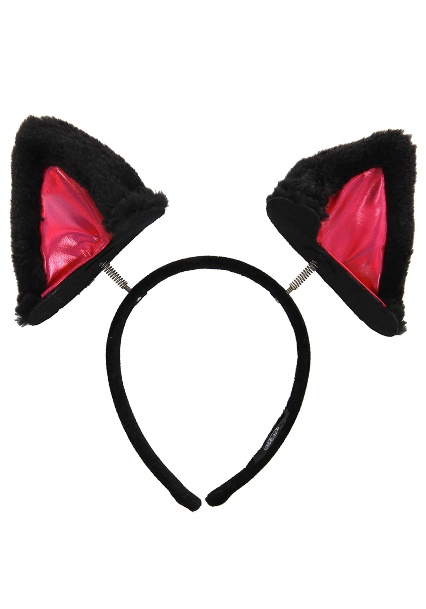 Soft Springy Cat Ears Plush Headband