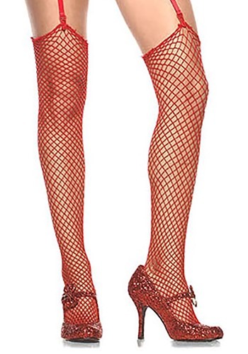 Red Fishnet Stockings For Women