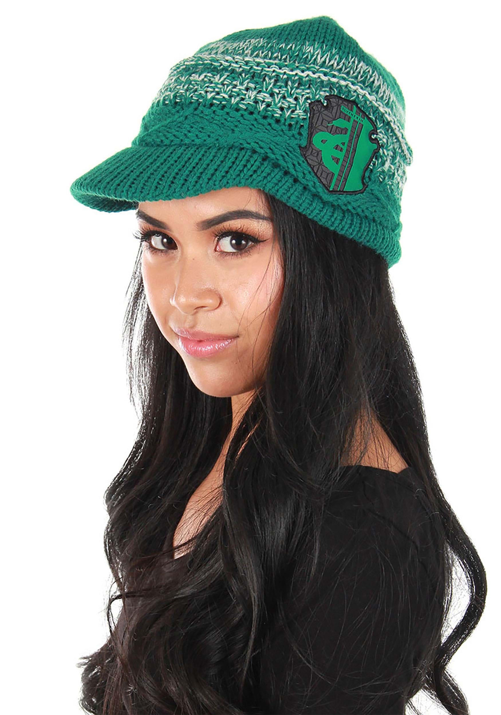 Knit Brim Green Slytherin Cap