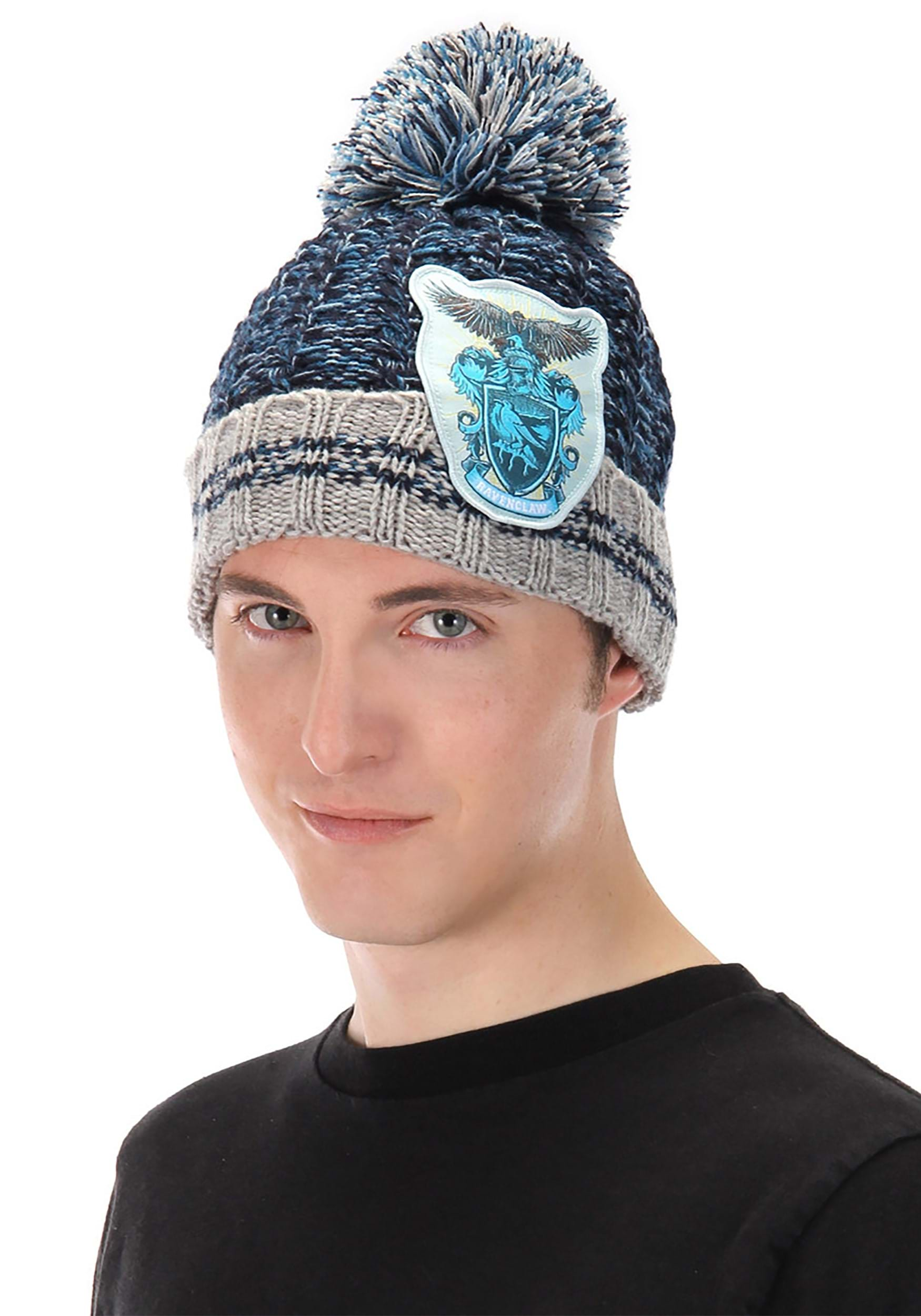 Ravenclaw Pom Blue And White Beanie