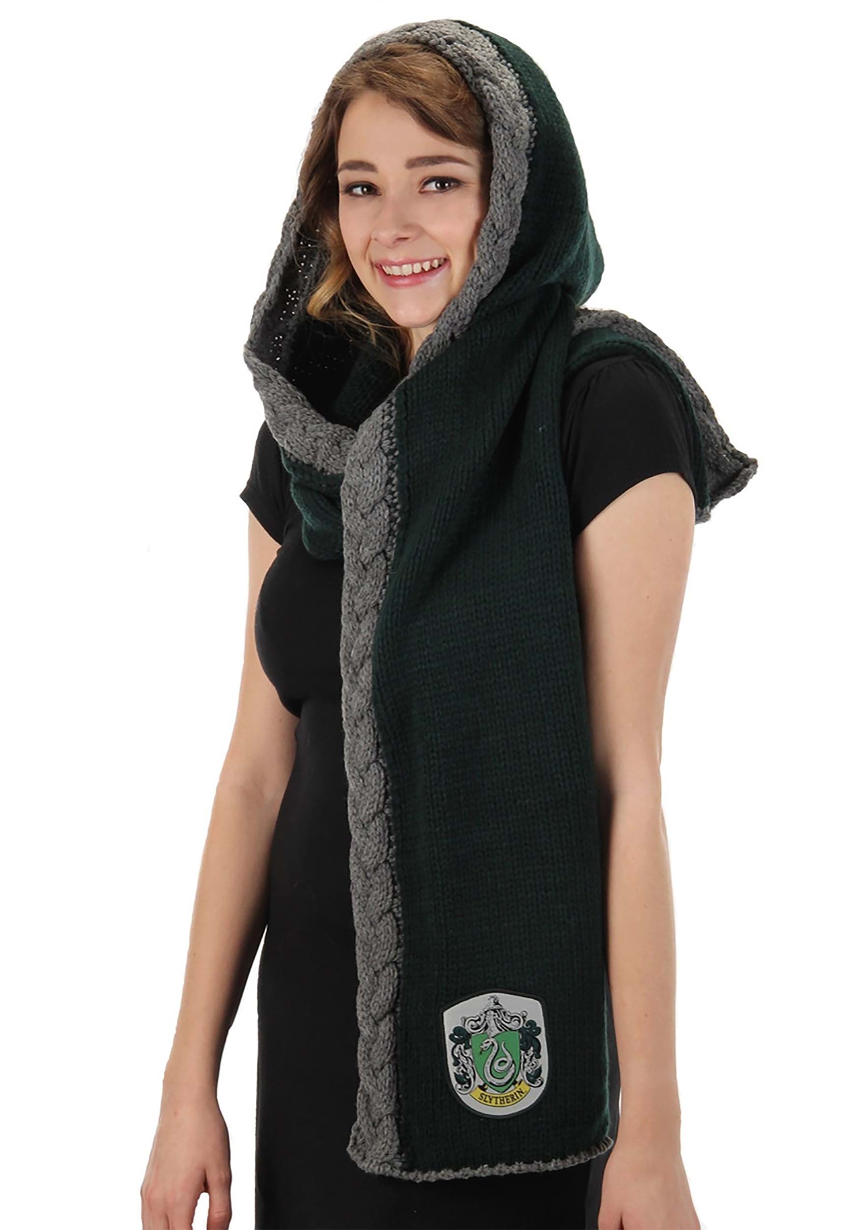 Knit Green Slytherin Hood
