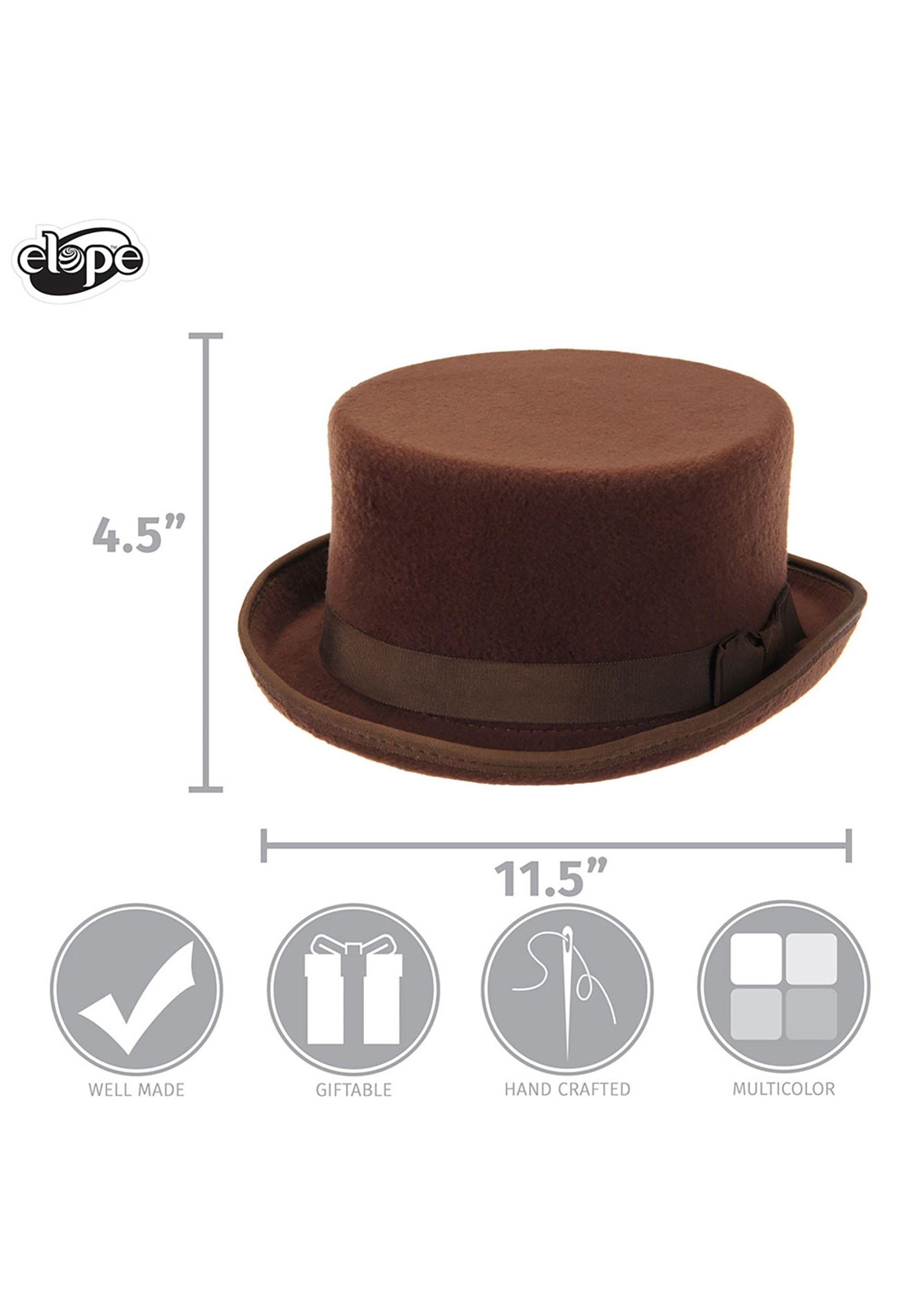 Brown John Bull Adult Costume Hat