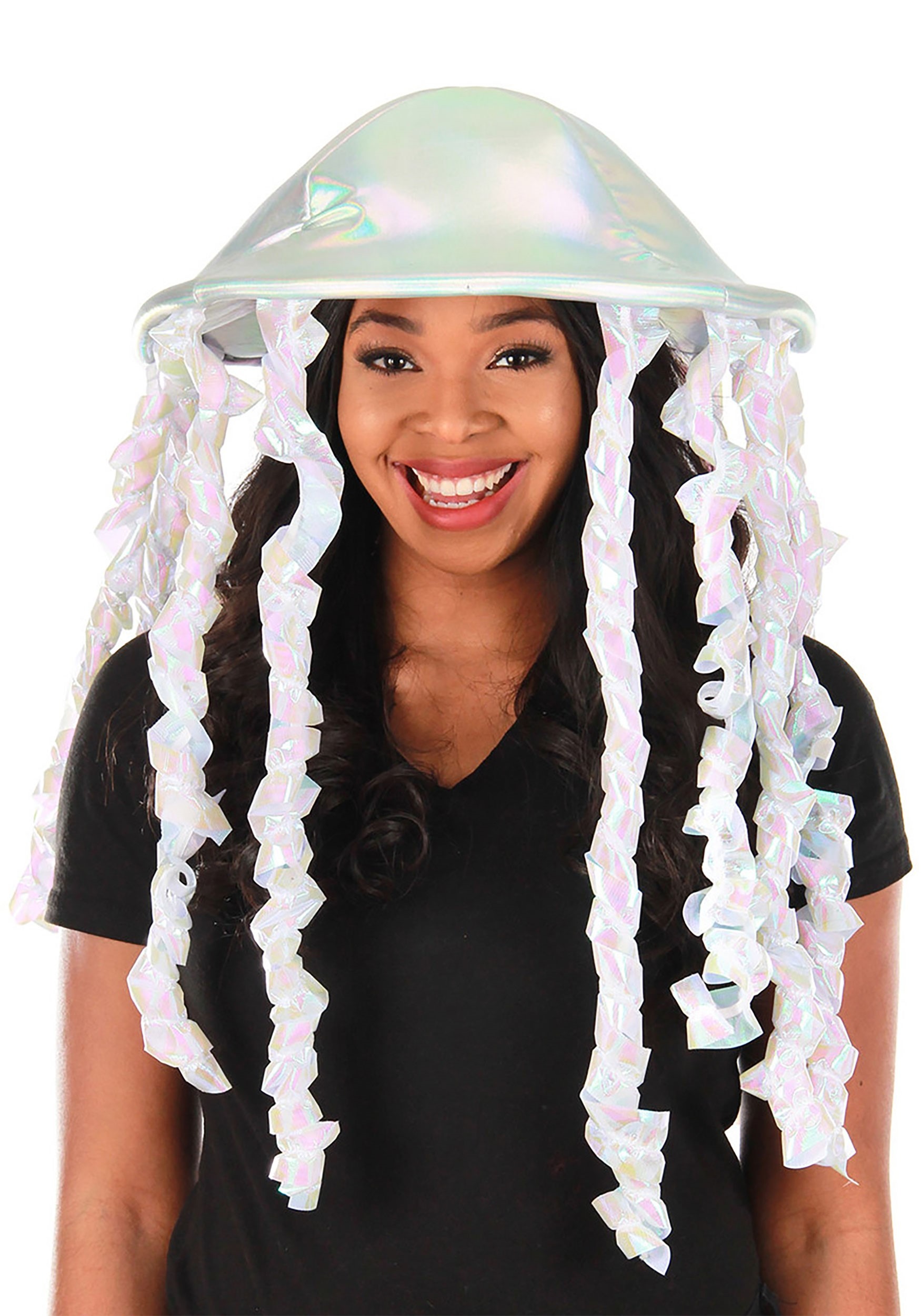 Holographic Plush Jellyfish Hat