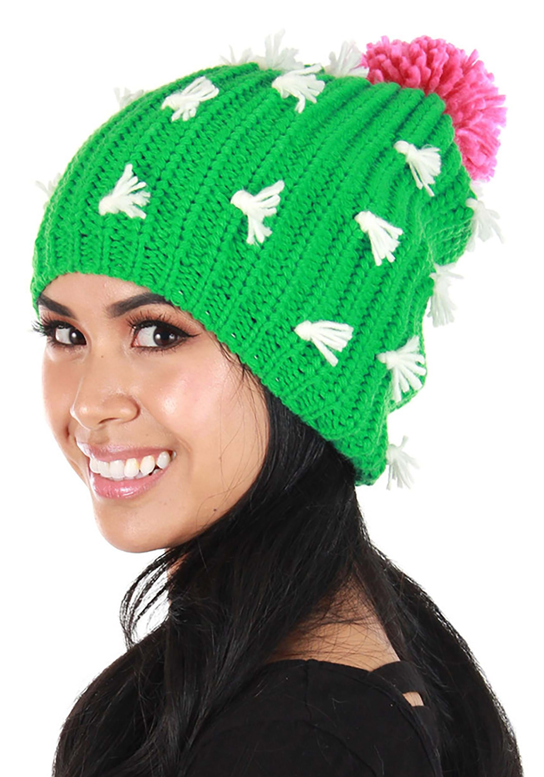 Cactus Knit Adult Slouch Beanie | Adult Hats