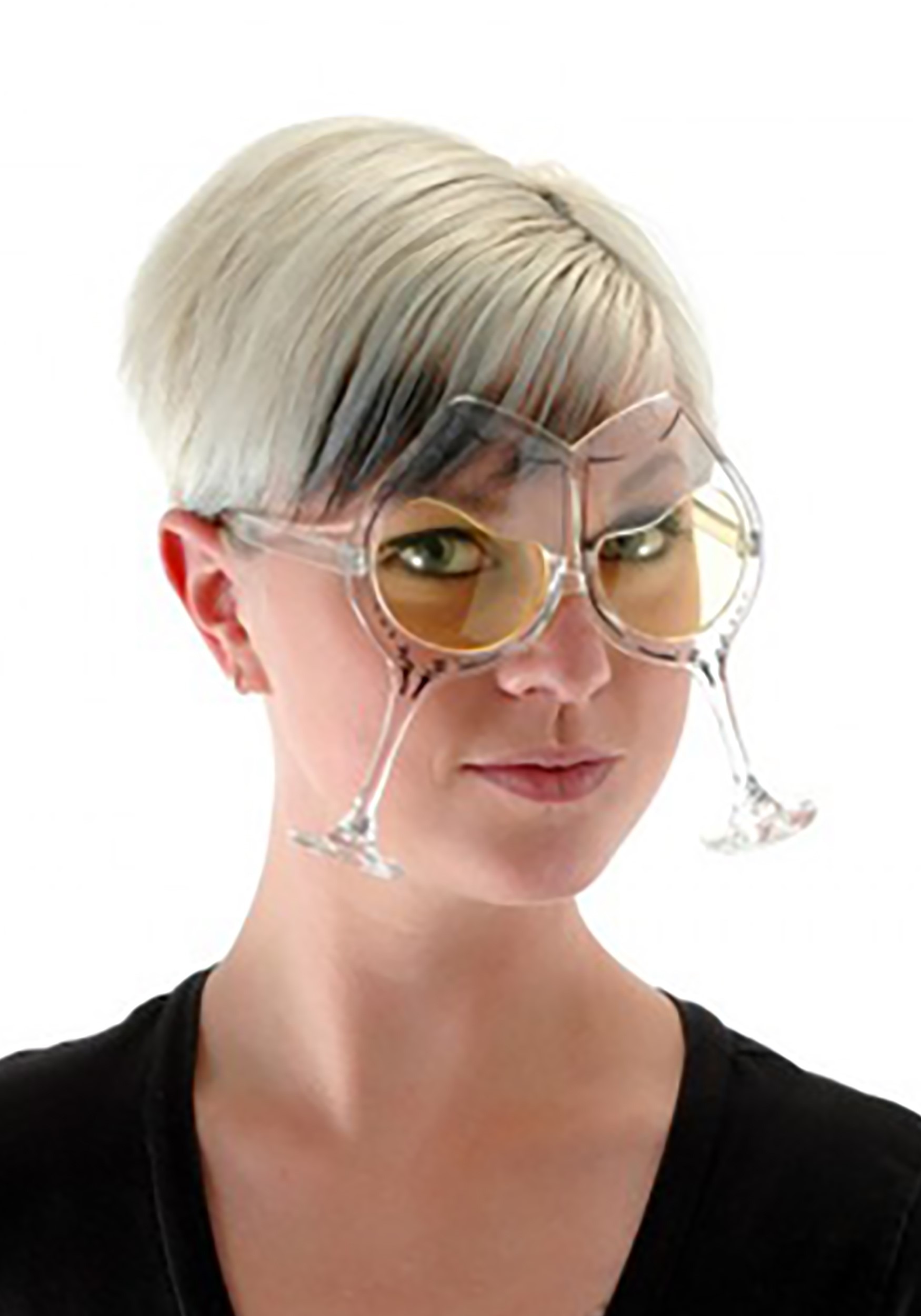 Adult Wine Goblet Clear/Yellow Eyeglasses