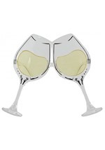 Adult Wine Goblet Eyeglasses Clear Yellow Alt 2