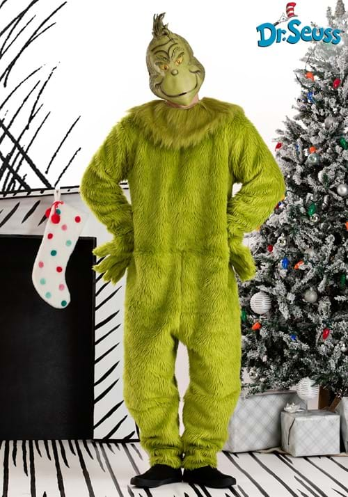 The Grinch Deluxe Mens with Latex Mask