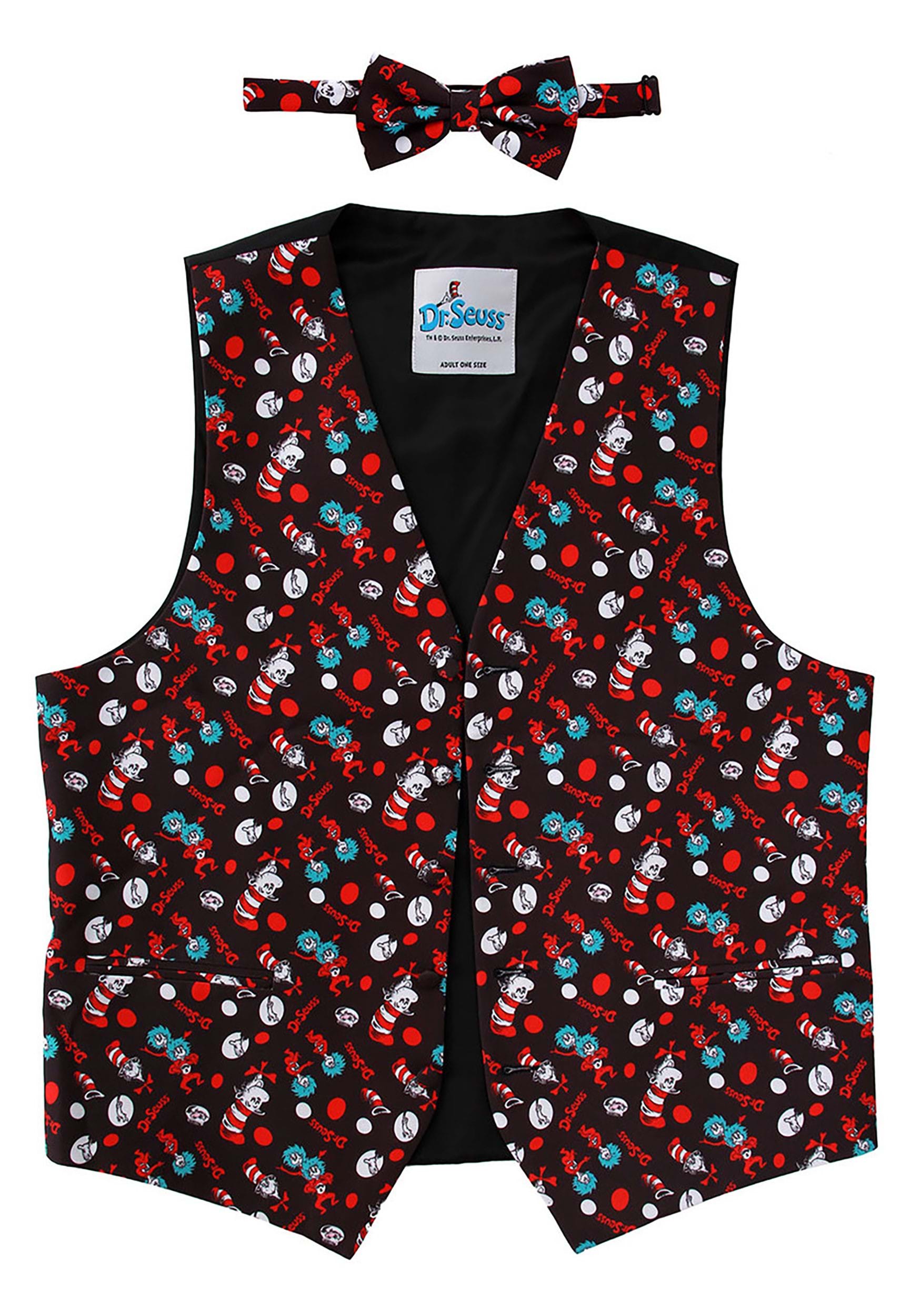 Cat in the Hat Vest & Bow Tie Kit | Costume Accessories