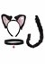 Cat Ears Headband Collar & Tail Kit Black & Pink Alt 1