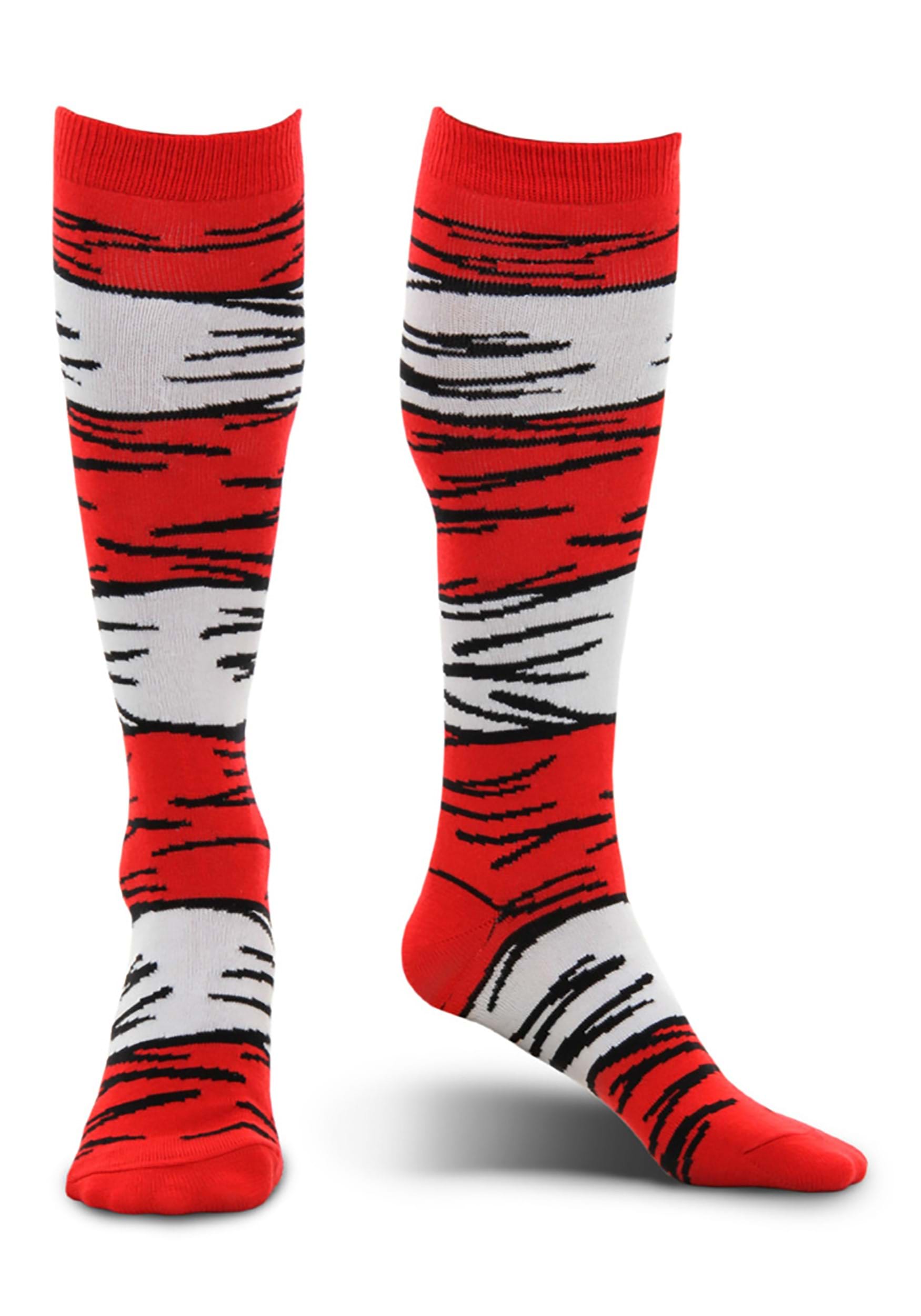 Adult The Cat in the Hat Costume Socks