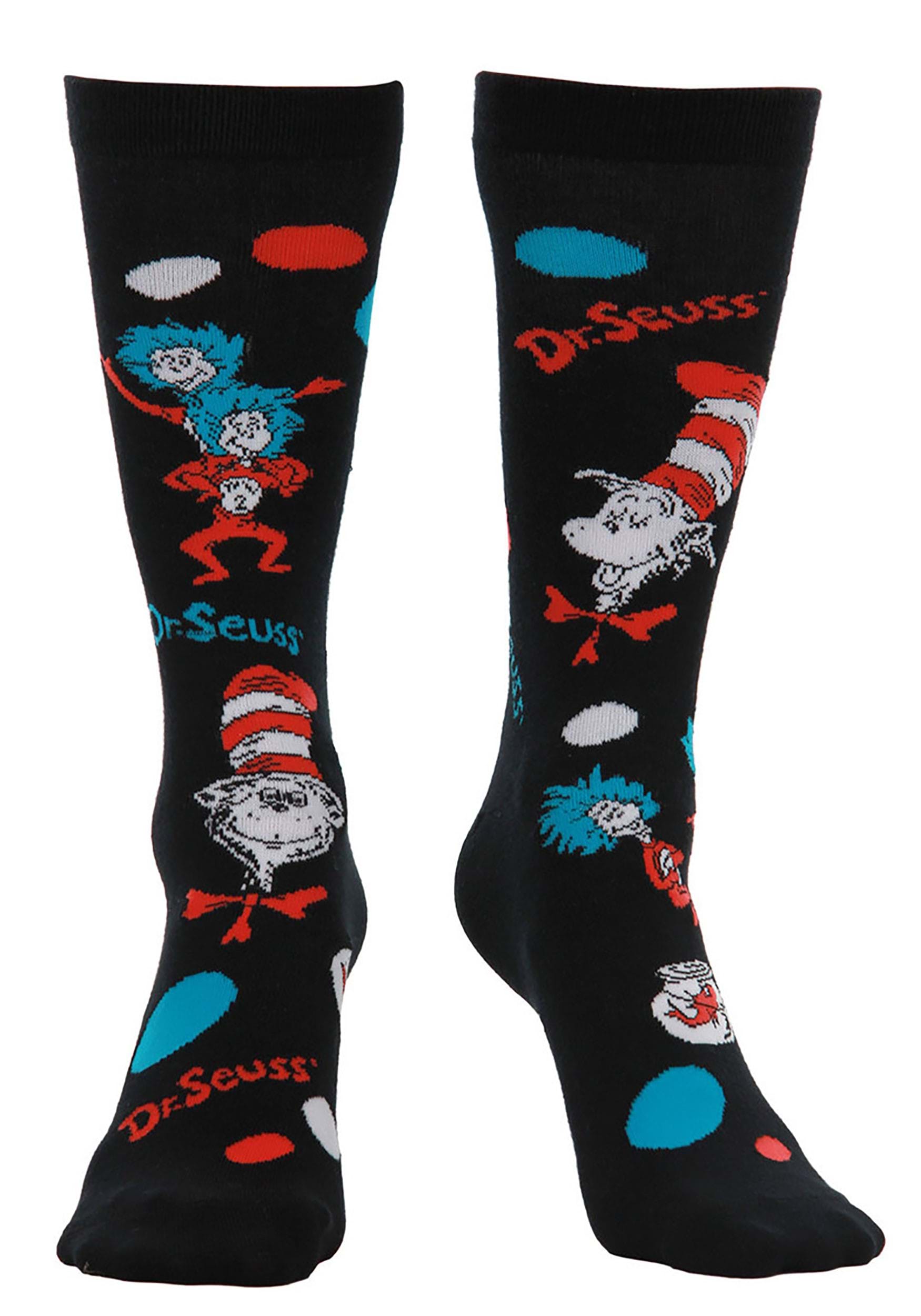 The Cat In The Hat Pattern Adult Socks