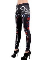 Sugar Skull Leggings One Size Alt 3