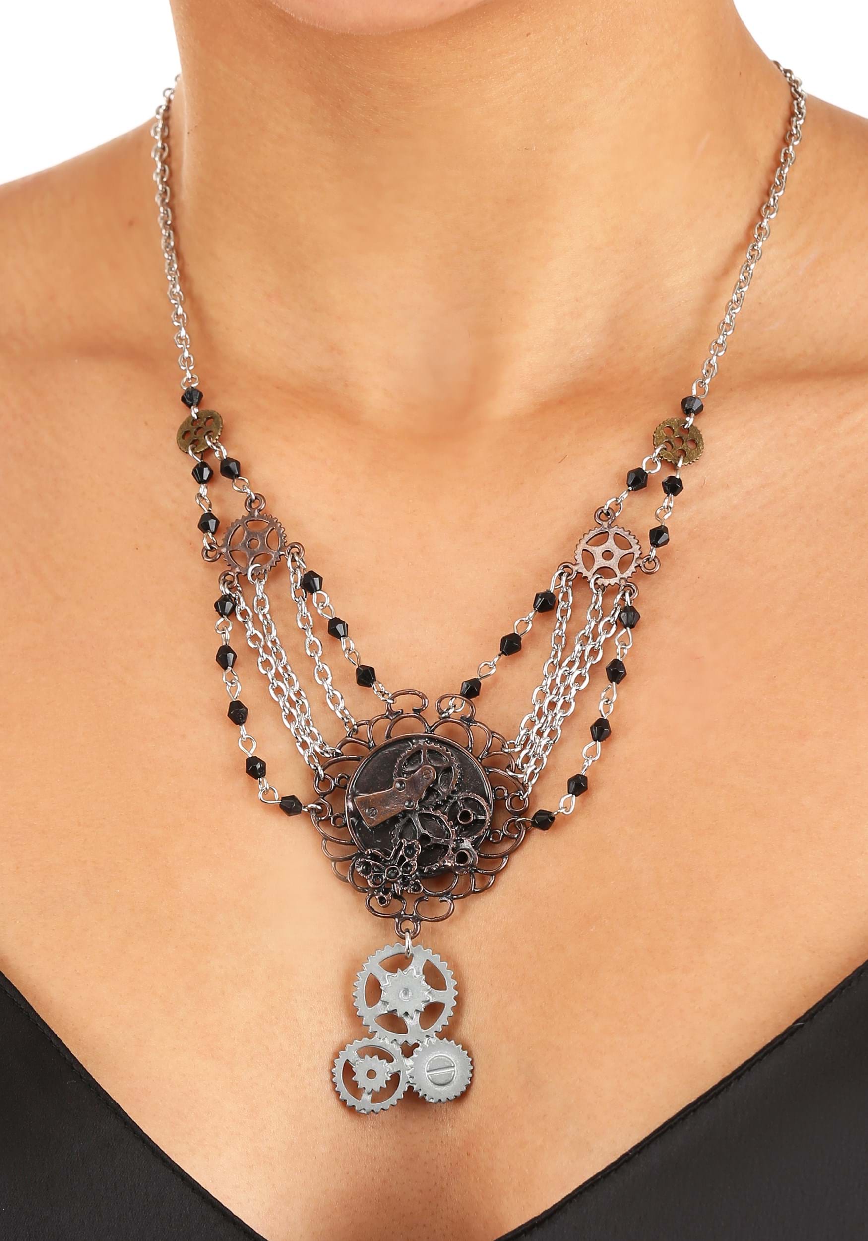 Antique Chain Gear Necklace