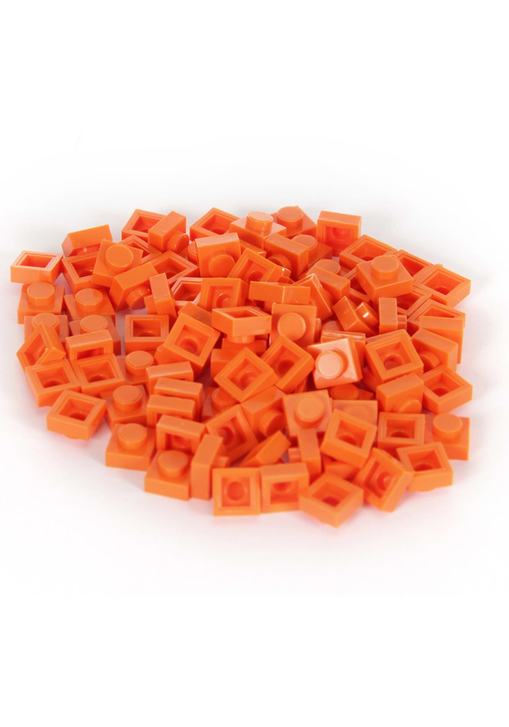 100 Orange Bricky Blocks Pieces 1x1