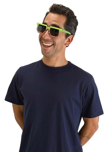 Pixel Brick Glasses Green Brown