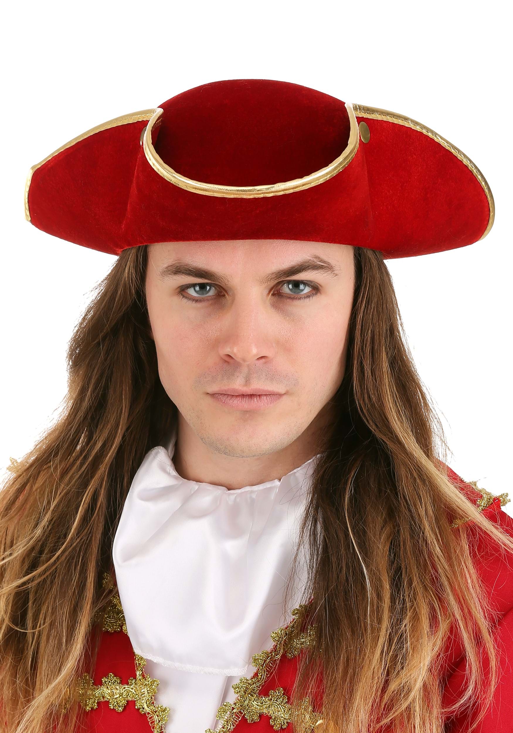Rum Pirate Red Costume Hat for Adults