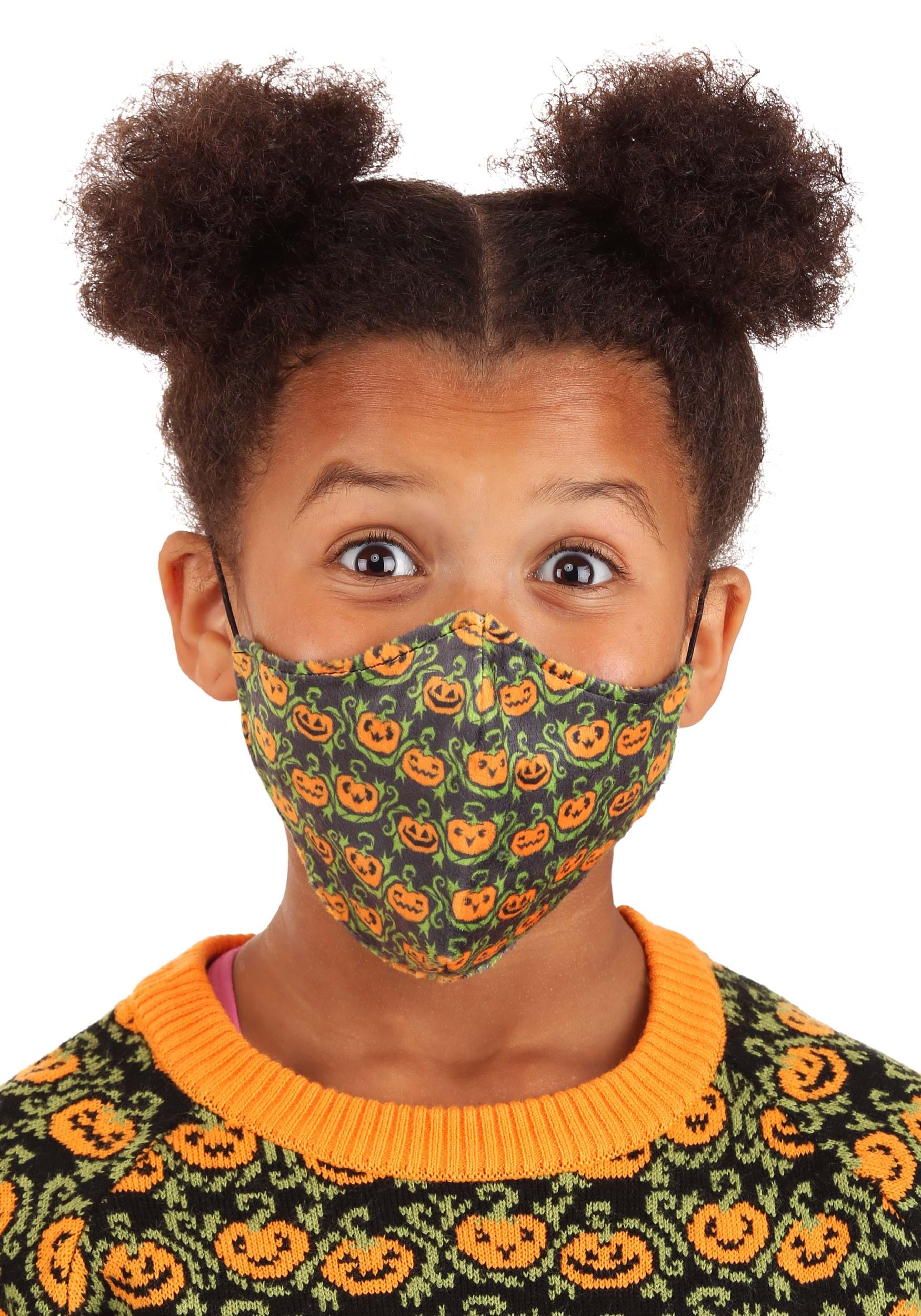 Pumpkins Sublimated Kids Face Mask