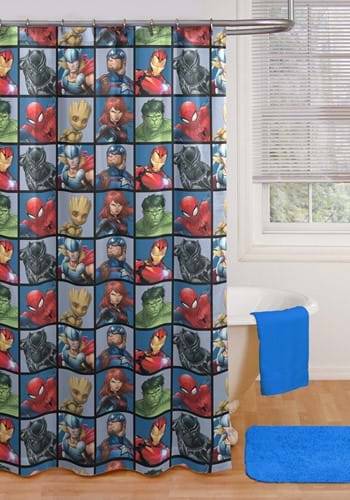Avengers Team Shower Curtain & Hook Set