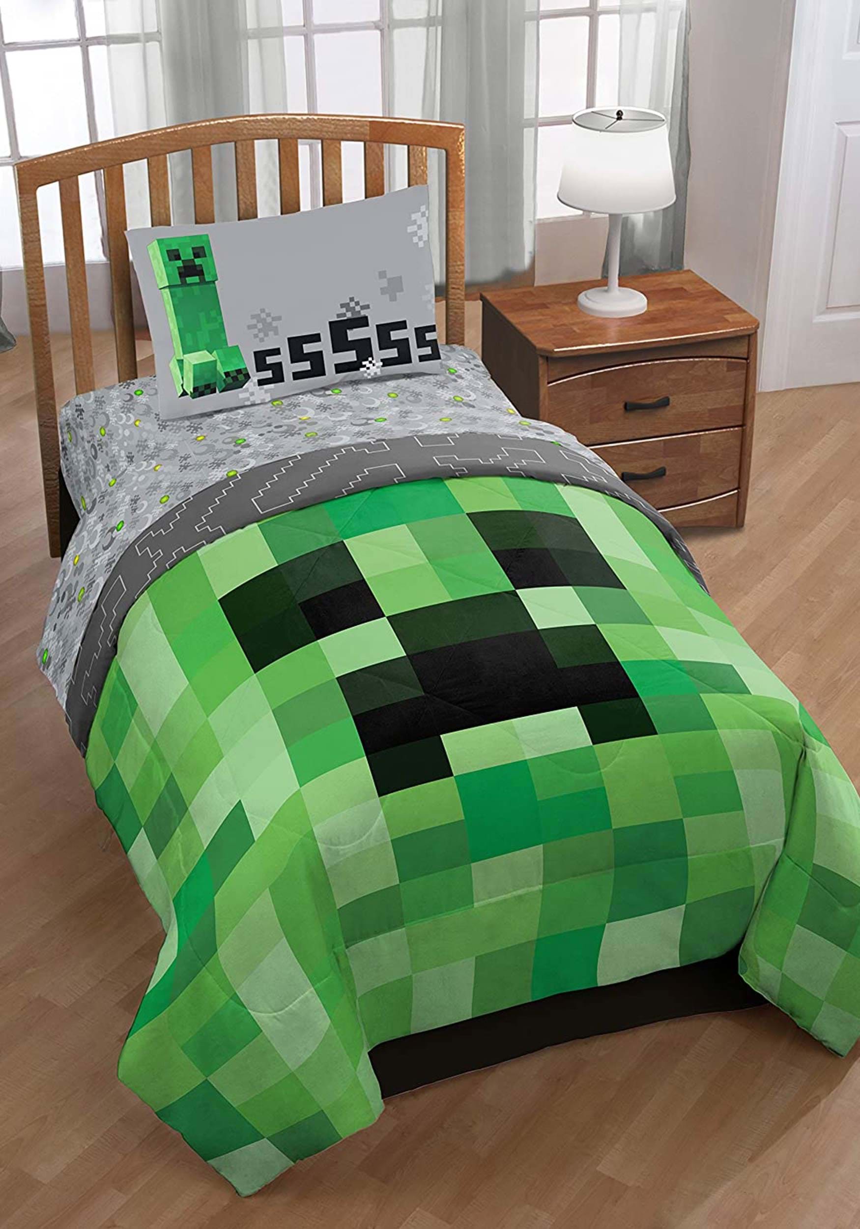 Minecraft Twin Comforter and sheet pillowcase set 