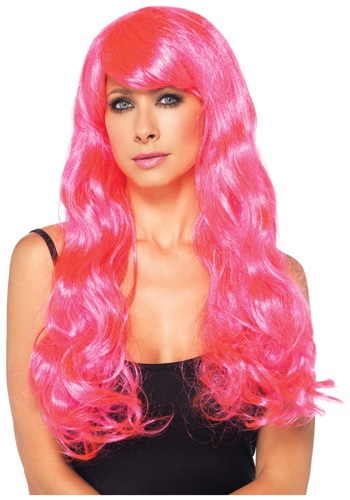 Women's Neon Pink Long Wig
