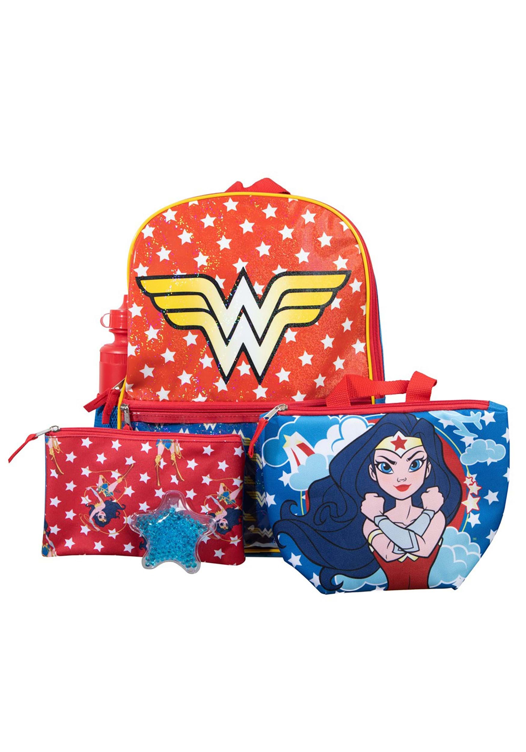 Wonder Woman 5 Piece Backpack Set