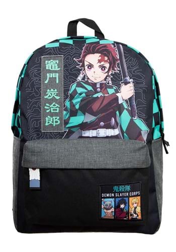 Demon Slayer Checker Print Backpack