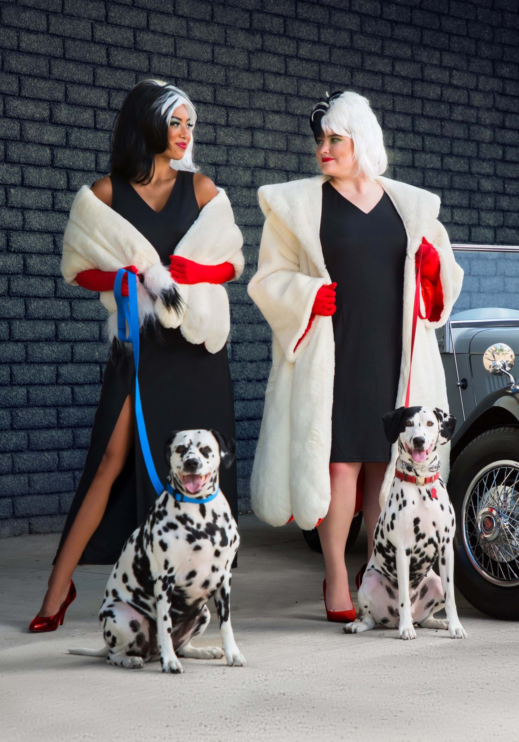 CRUELLA DE VILLE DALMATION 101 DOG SCARF WRIST CUFFS WORLD BOOK DAY FANCY DRESS 