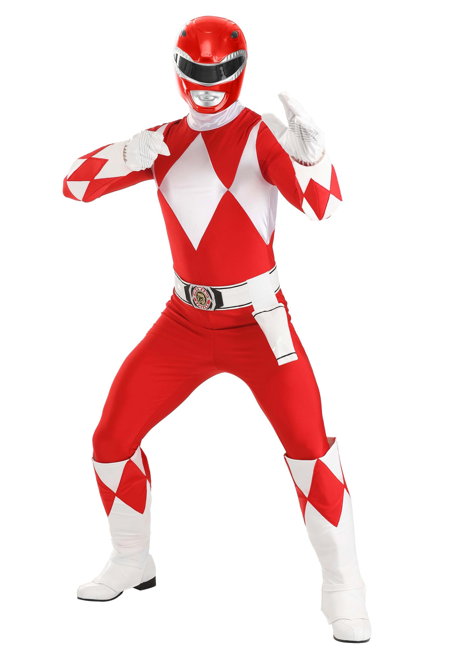Adult Power Rangers Authentic Red Ranger Costume | Made by Us Costumes