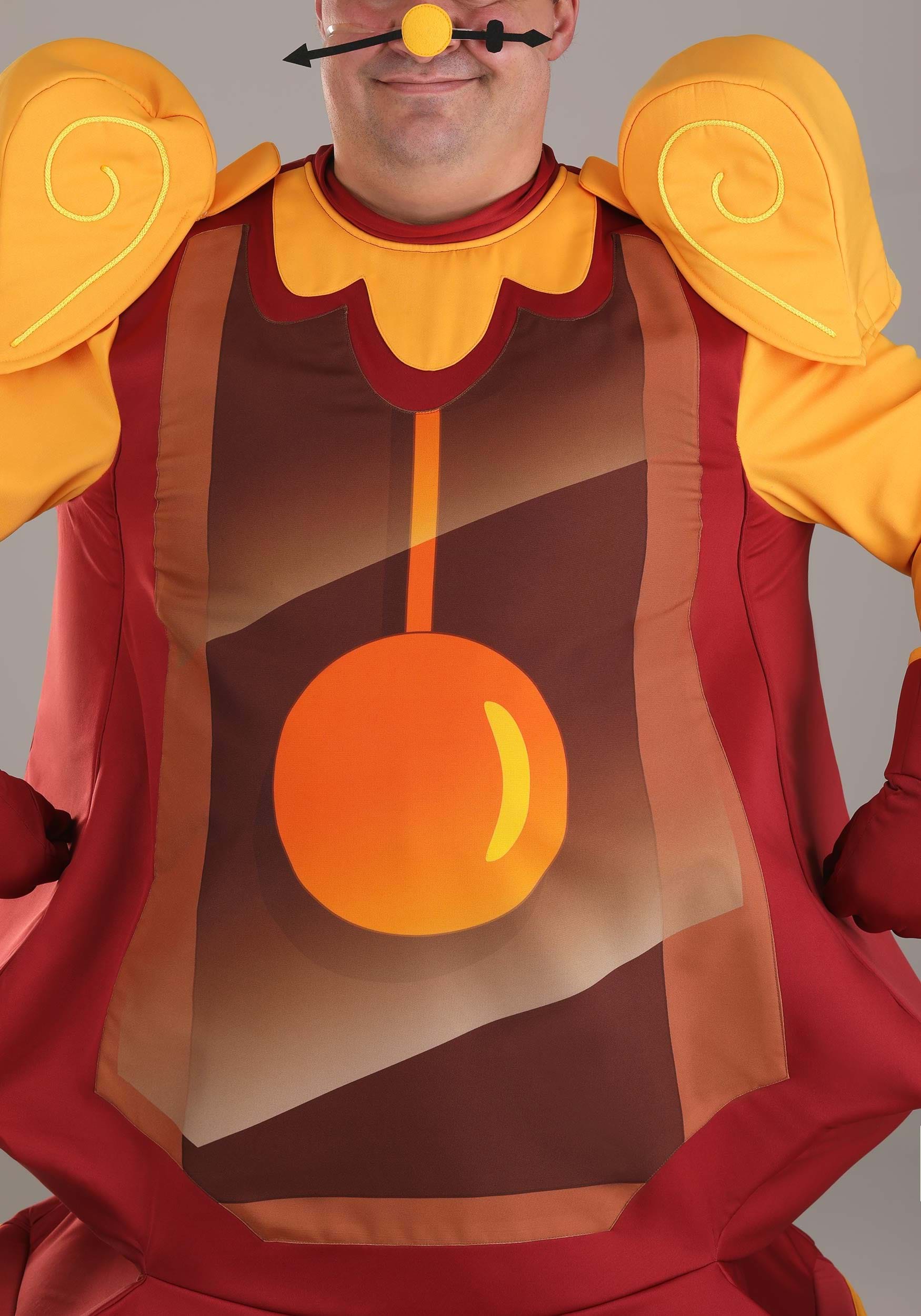 Men's Plus Size Beauty And The Beast Cogsworth Costume