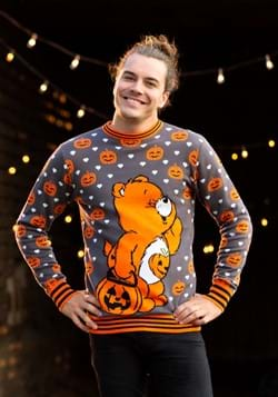 Adult Care Bears Trick-or-Sweet Bear Halloween Ugly Sweater 