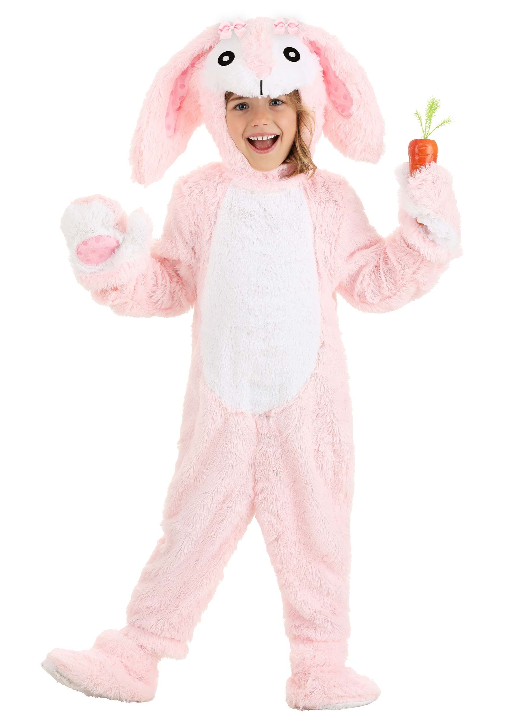 Photos - Fancy Dress Toddler FUN Costumes Exclusive  Fluffy Pink Bunny Costume Pink/White FU 