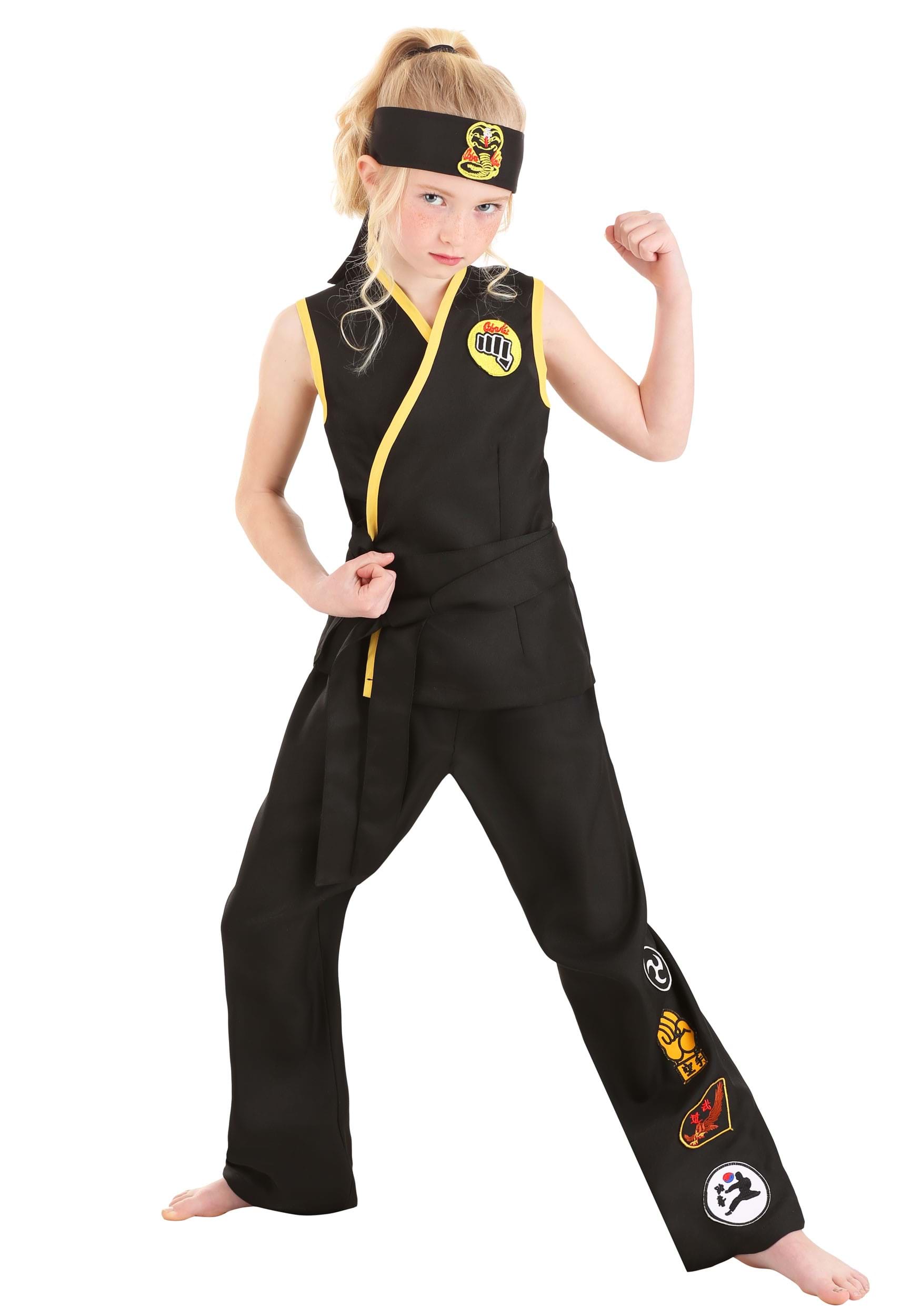 Photos - Fancy Dress KID FUN Costumes The Karate  Cobra Kai Costume for Girls | The Karate  C 