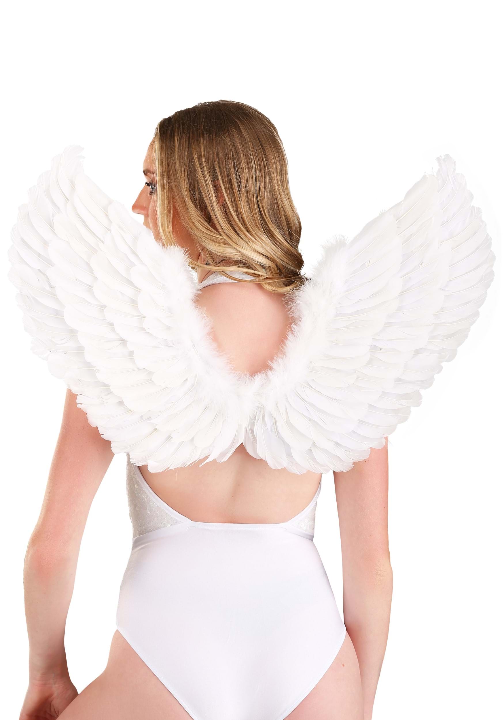 Divine White Angel Wings for Adults