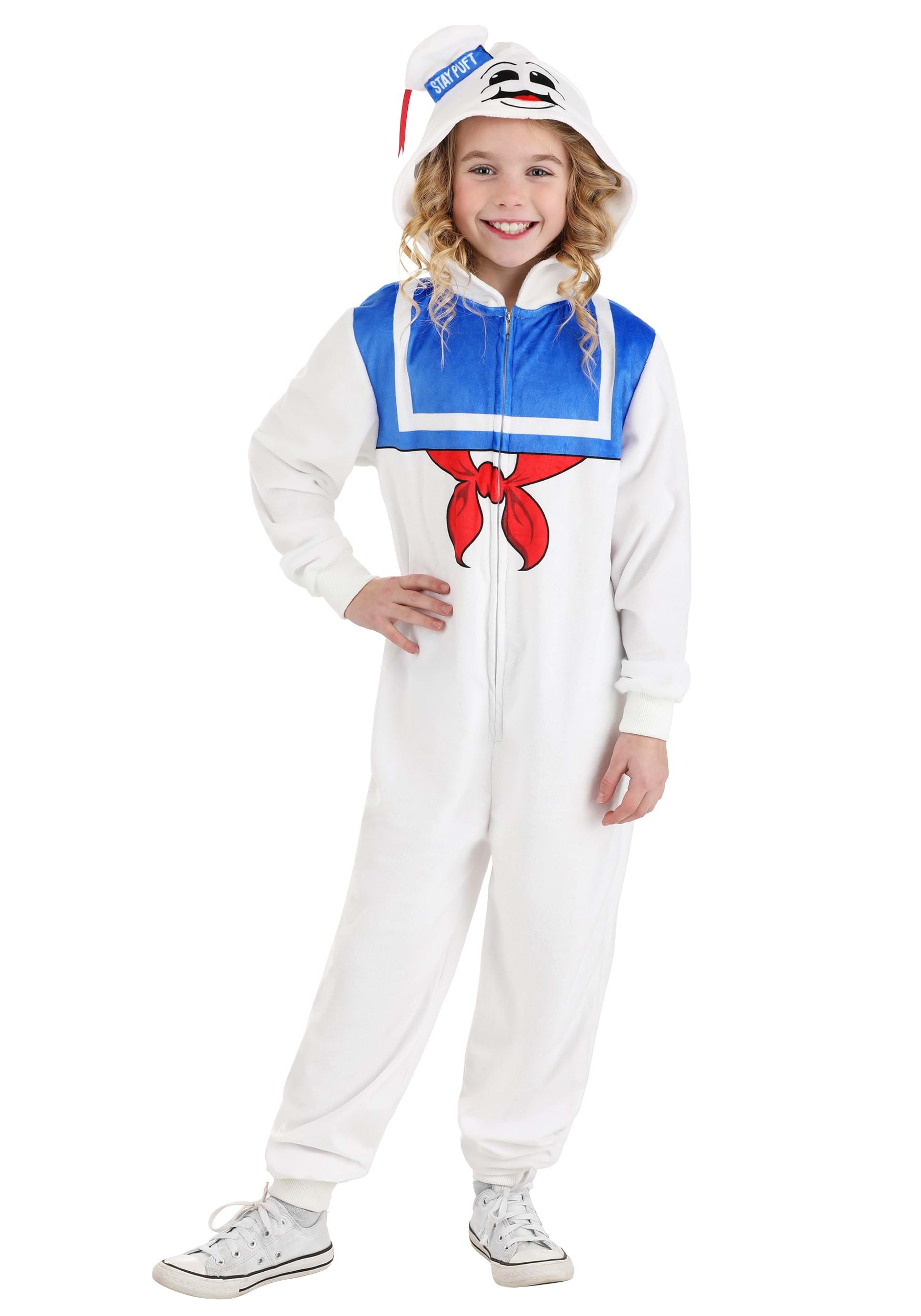 Photos - Fancy Dress Stay FUN Costumes  Puft Marshmallow Man Costume Onesie for Kids Blue/Re 