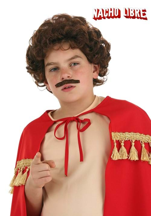 Child Nacho Libre Wig and Mustache Accessories