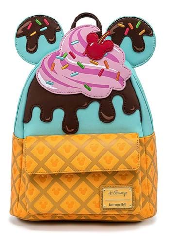 Loungefly Mickey and Minnie Sweets Ice Cream Mini Backpack