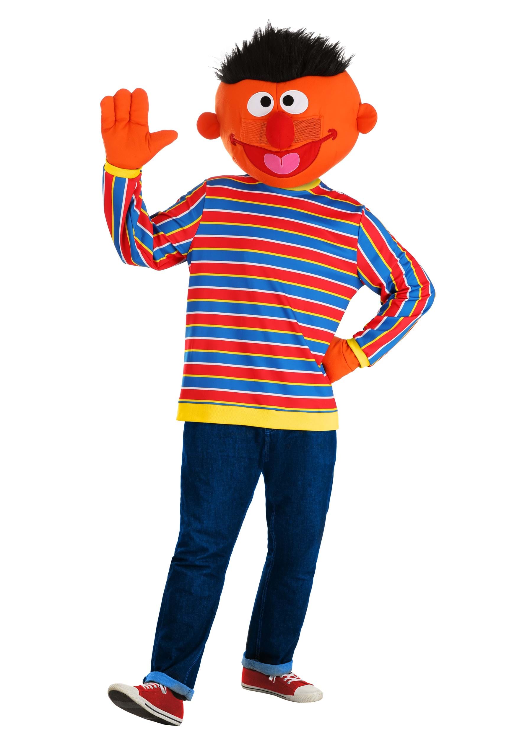 Photos - Fancy Dress Sesame Street FUN Costumes  Ernie Mascot Costume Blue/Orange/Red FU 