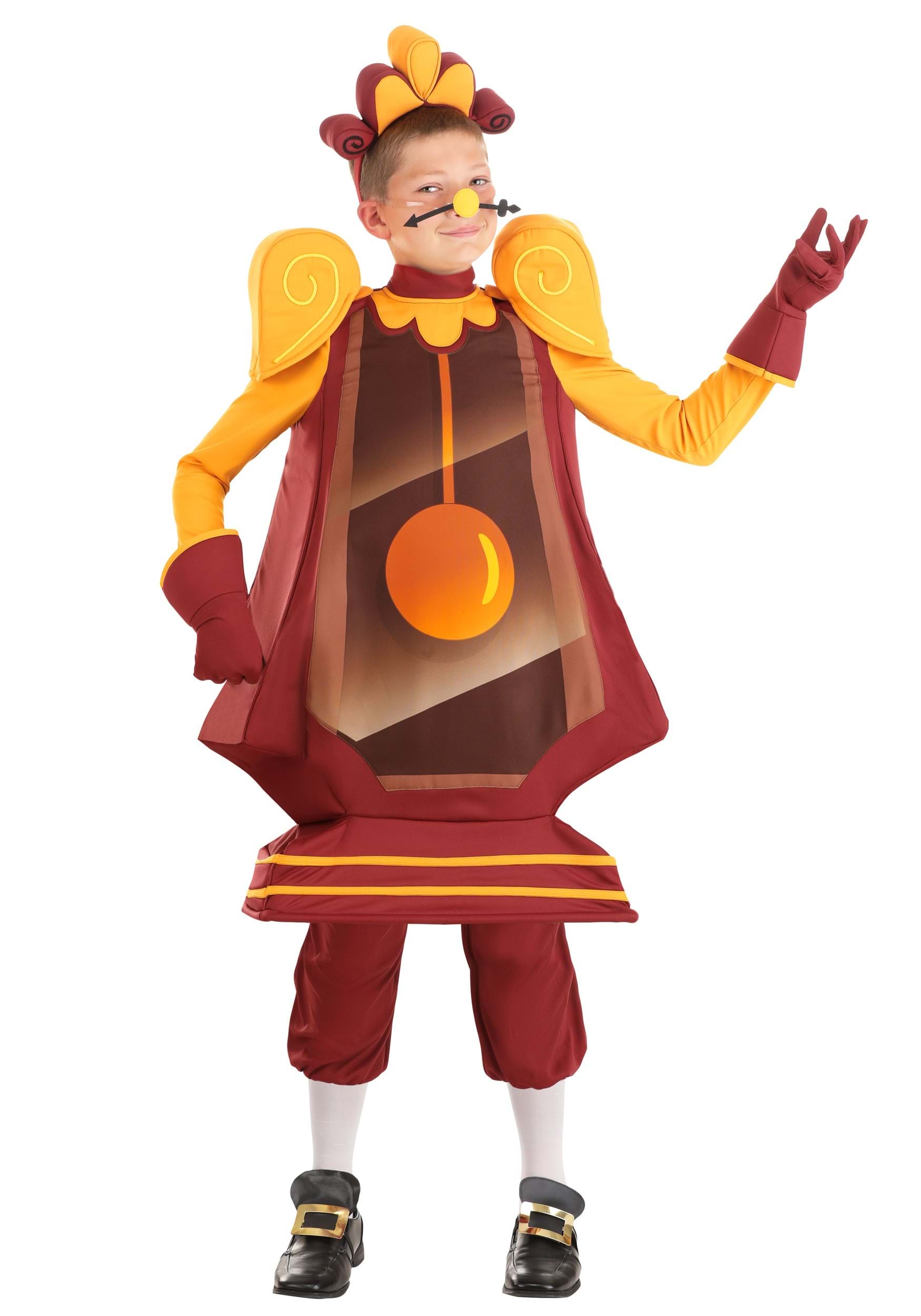 Photos - Fancy Dress A&D FUN Costumes Boy's Beauty and the Beast Cogsworth Costume Brown/Orange 